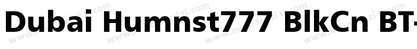 Dubai Humnst777 BlkCn BT字体转换